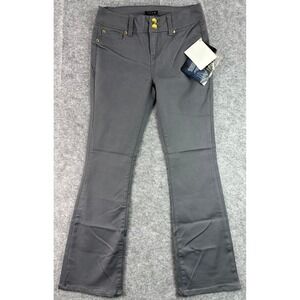 IMAN Dark Gray Cotton Bend Boot Cut Pants sz 2 (16147) NEW